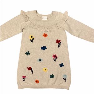 Hanna Andersson Flowery Sweater Dress (size 110/5)